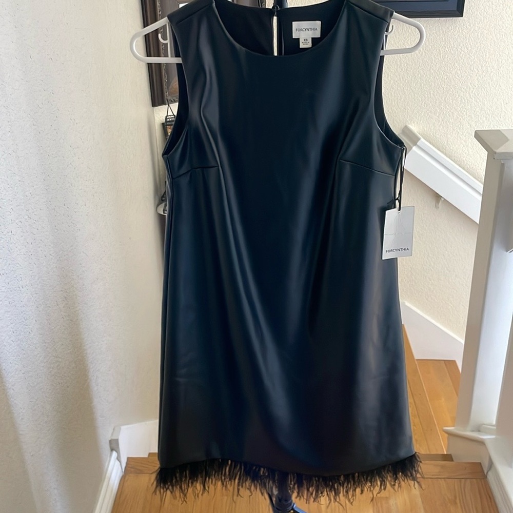 Faux leather Midi dress
